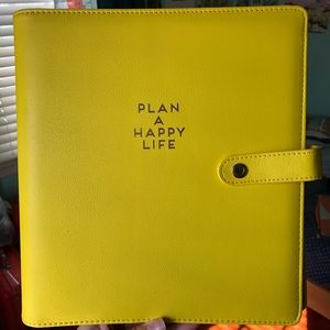 Yellow Plan a Happy Life Planner Cover